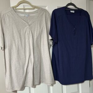LuLaRoe XL Dream Lounge Sets, grey and navy.